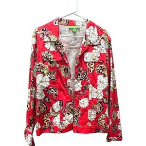 Island Republic Red and White Paisley Jacket